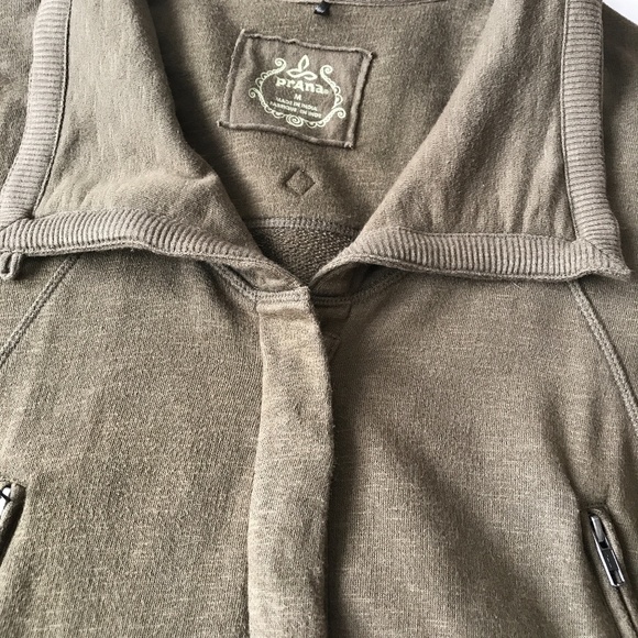 Prana Olive Zip Front Sweatshirt Jacket - Picture 6 of 6